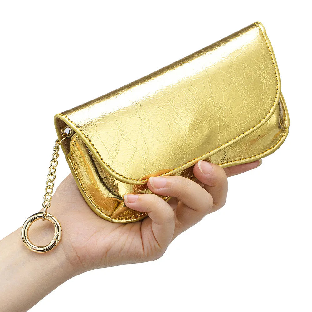 Tejesa Portable Leather Eye Glasses Cases for Women & Men Sunglass Case Unisex Travel Eyeglass Case with Hanging Hook