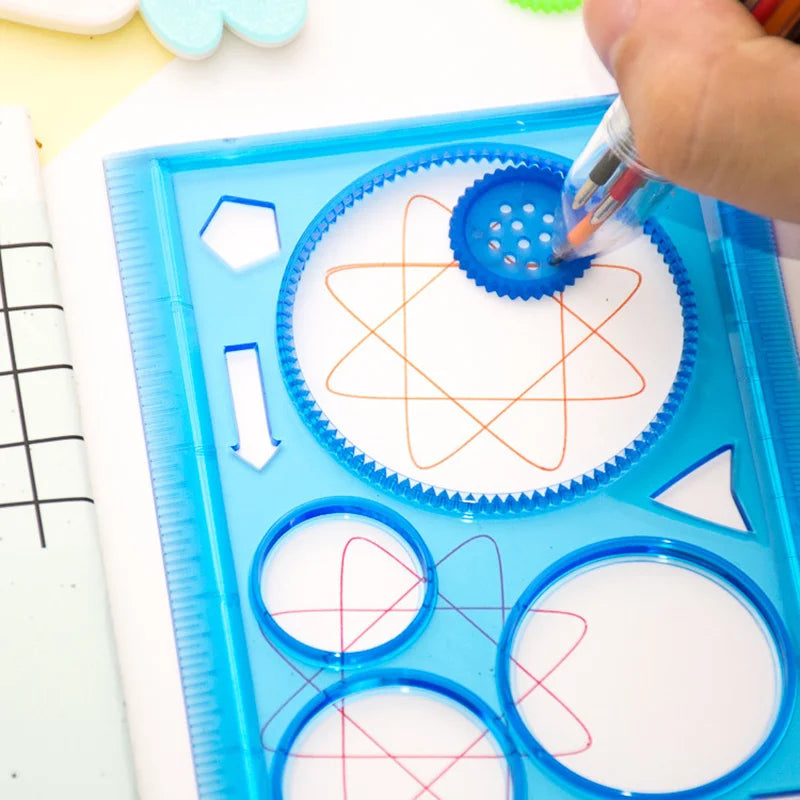 Hemasa Geometry Spirograph Drawing Stencils Set Painting Template Art Crafts   Ruler
