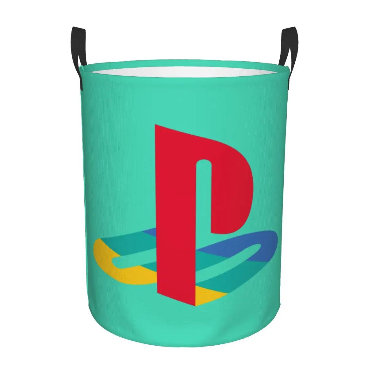 Customized Playstations Buttons Laundry Basket Collapsible Game Gamer Gift Clothes Toy Hamper Storage Bin for Kids Nursery