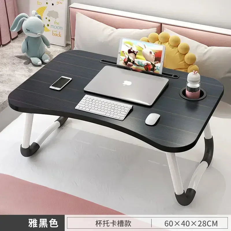 Folding Laptop Home Desk for Bed & Sofa Laptop Bed Tray Table Desk Portable Lap Desk for Study and Reading Bed Top Tray Table