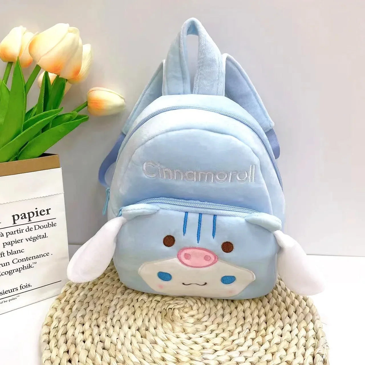 Hemasa  Hello Kitty Melody Children's Backpack Cartoon Cute Plush Doll Kindergarten Girls Large Capacity Lightweight School Bag