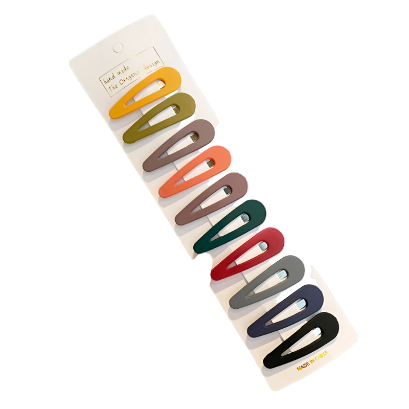 Hemasa 10Pcs/Set Little Girls Snap Hair Clips Candy Color Metal Barrettes BB Hairpin For Children Woman Styling Hair Accessories