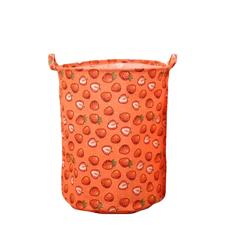 Hemasa Cotton Linen Dirty Laundry Basket Foldable Round Waterproof Organizer  Storage Basket