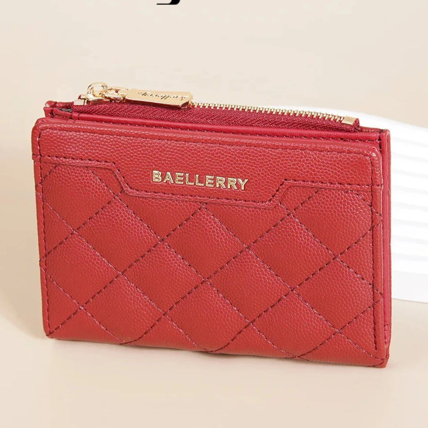 Hemasa  Short Wallet   Cross border Quilted Multi Card Zipper Zero Wallet Fashion Wallet Girl purse