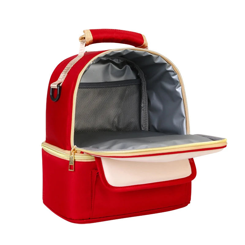 Hemasa Portable Baby Diaper Bags Double Layer Mommy Cooler Backpack Large Capacity Travel Nappy Nursing Bag