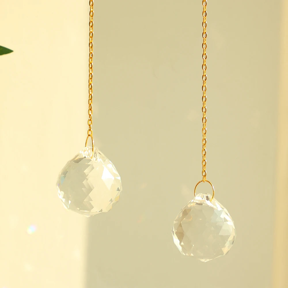 Hemasa 2PCS Crystal Ball Suncatcher Prism /Hanging Glass Sun Catcher/chandelier Crystal Sun Catchers  for Window