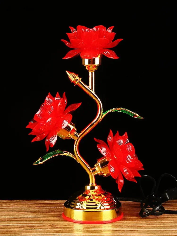 1 Pc Buddha Lotus Simulated Candlestick  Buddhist Hall and Buddhist  Utensils Living Room Home Decor Feng Shui Decoration