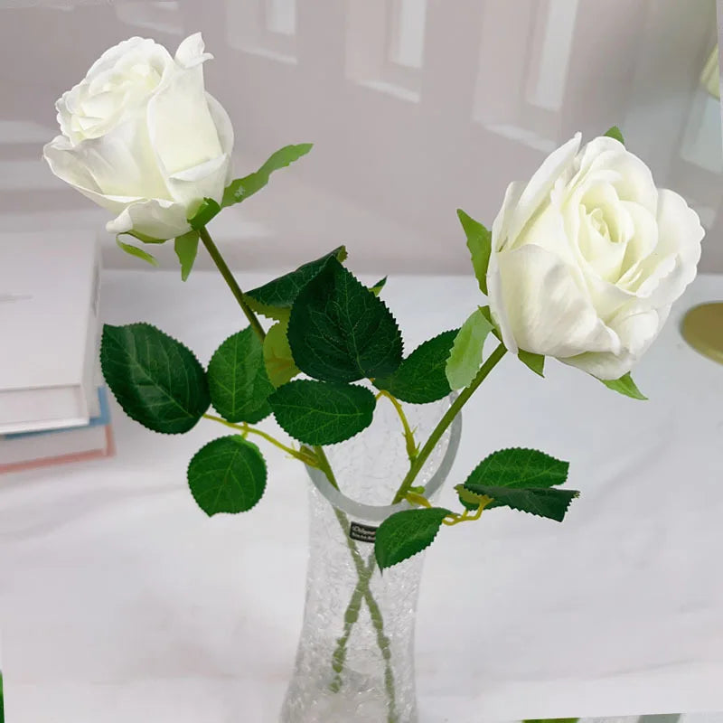 7pc Moisturizing Rose Artifical Flowers Marrige Decor Bride Hand-holding Bouquet Wedding Party Home Fake Roses Flore Arrangement