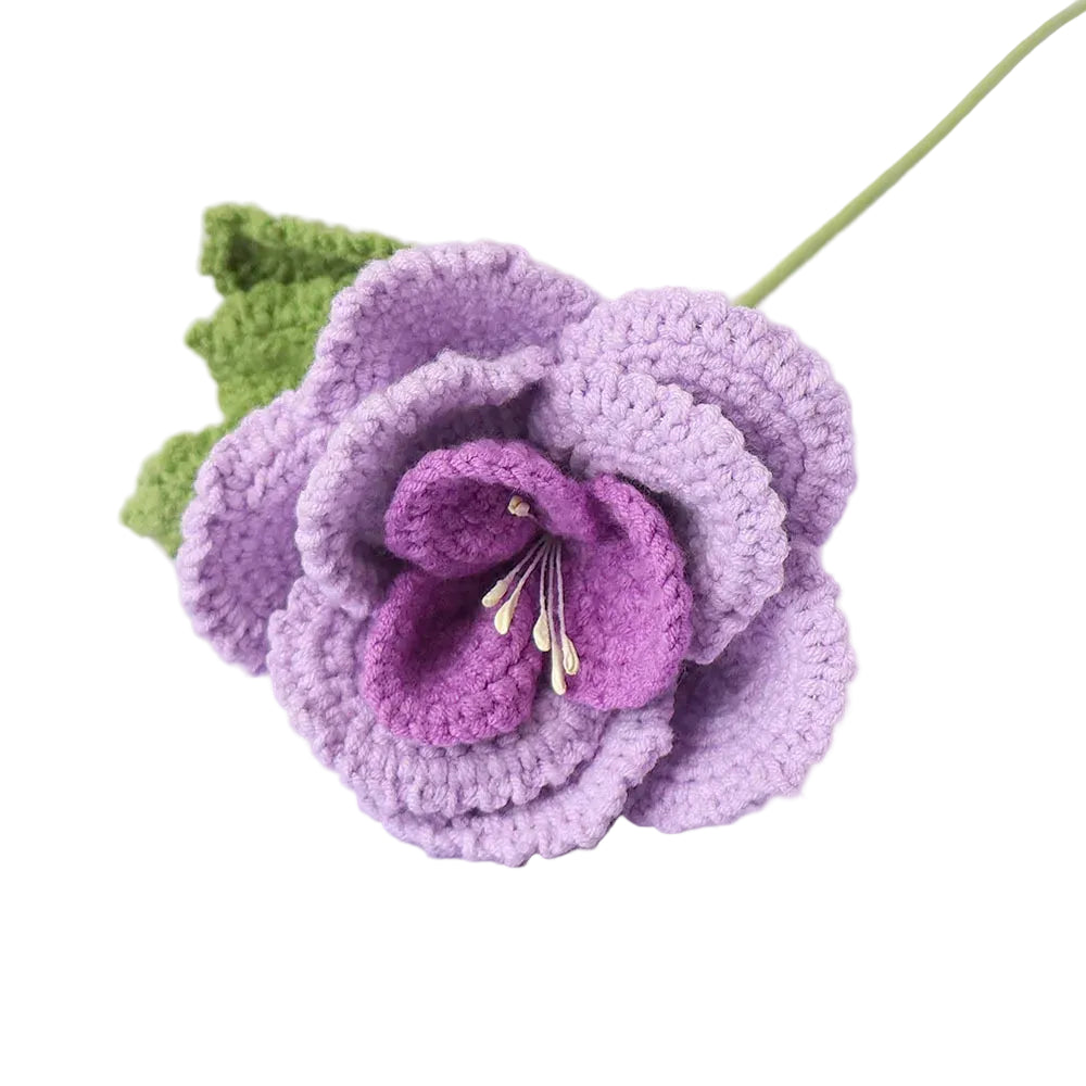 Hemasa 3Pcs  Crochet Bouquet  Knitted  Flowers for Wedding /Artificial Flower Knitting Bouquet Home Decor
