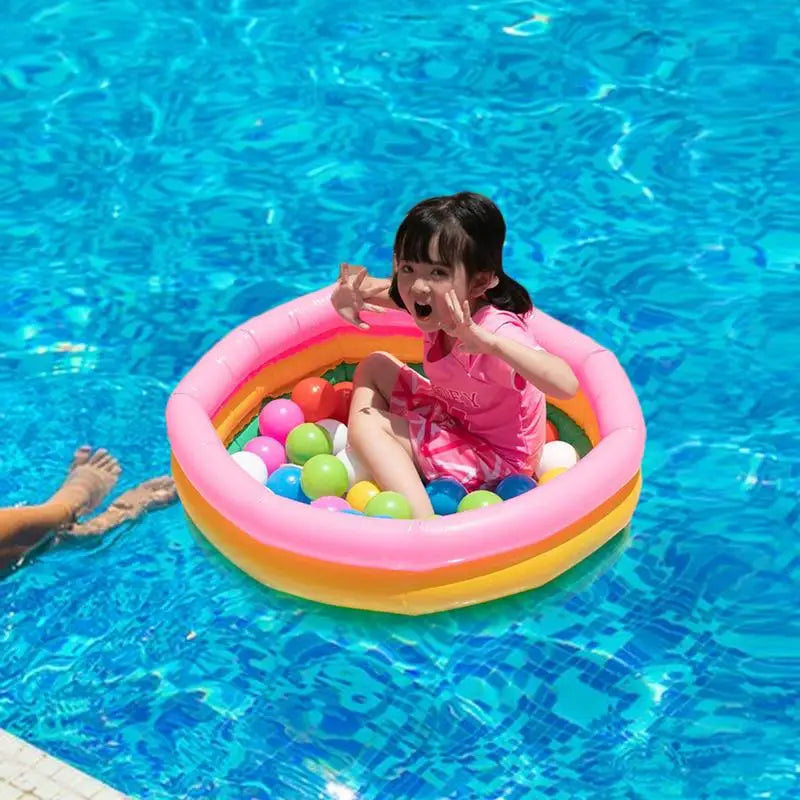 Hemasa 60/90cm Inflatable Baby Swimming Pool Portable Children Soft PVC Round Paddling Pool  for Toddler for  outdoor /Garden