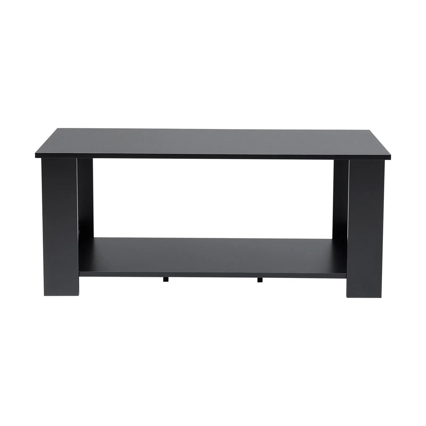 Simple Wooden 2 Tier Coffee Table for Living Room