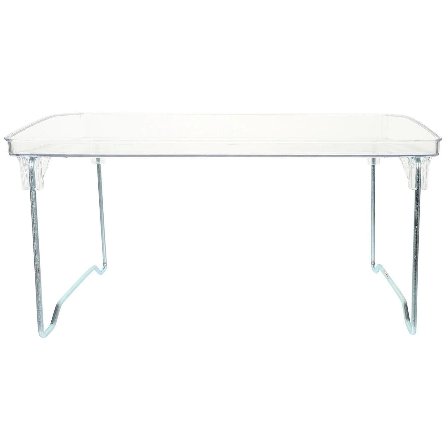 Hemasa Portable Breakfast Tray Table for Bed with Folding Legs and Clear Acrylic Surface