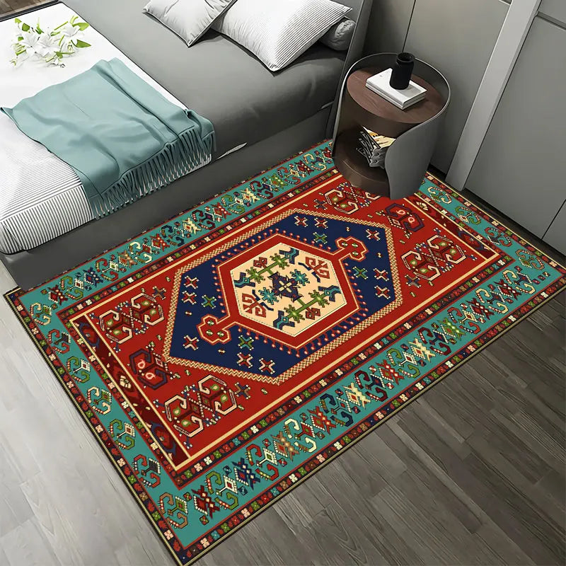 Persian retro carpet living room bedroom mat non slip area  Moroccan decorative  floor