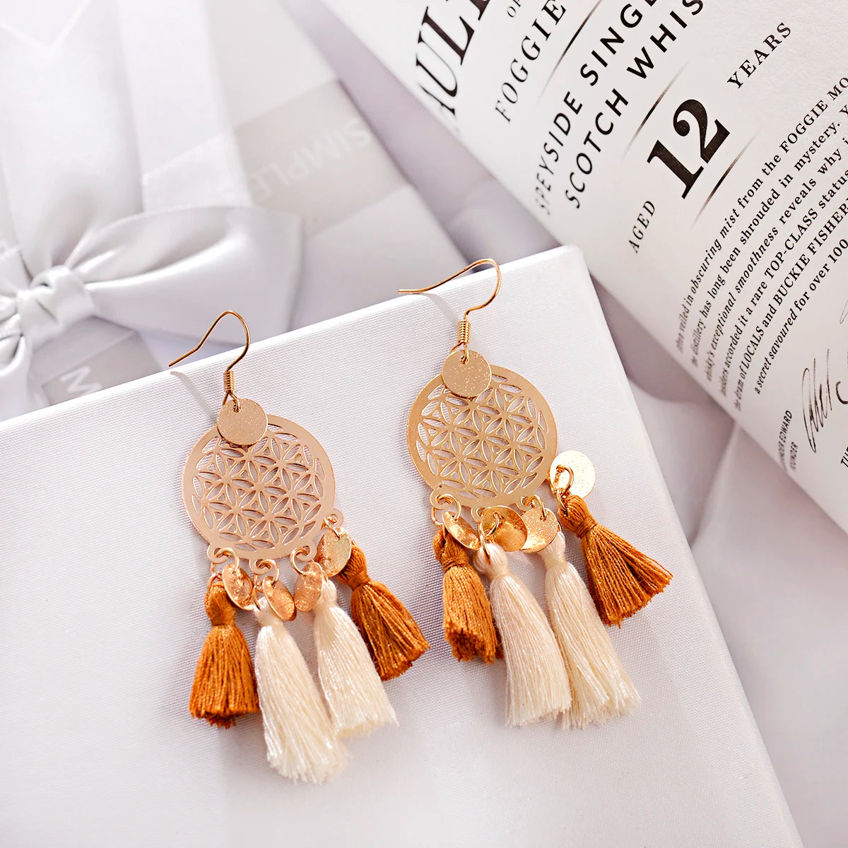 Hemasa Bohemia Vintage Tassel Earrings For Women Fashion Dream Catcher Long Tassel Earrings 2023 Summer Wedding Party Jewelry Gift