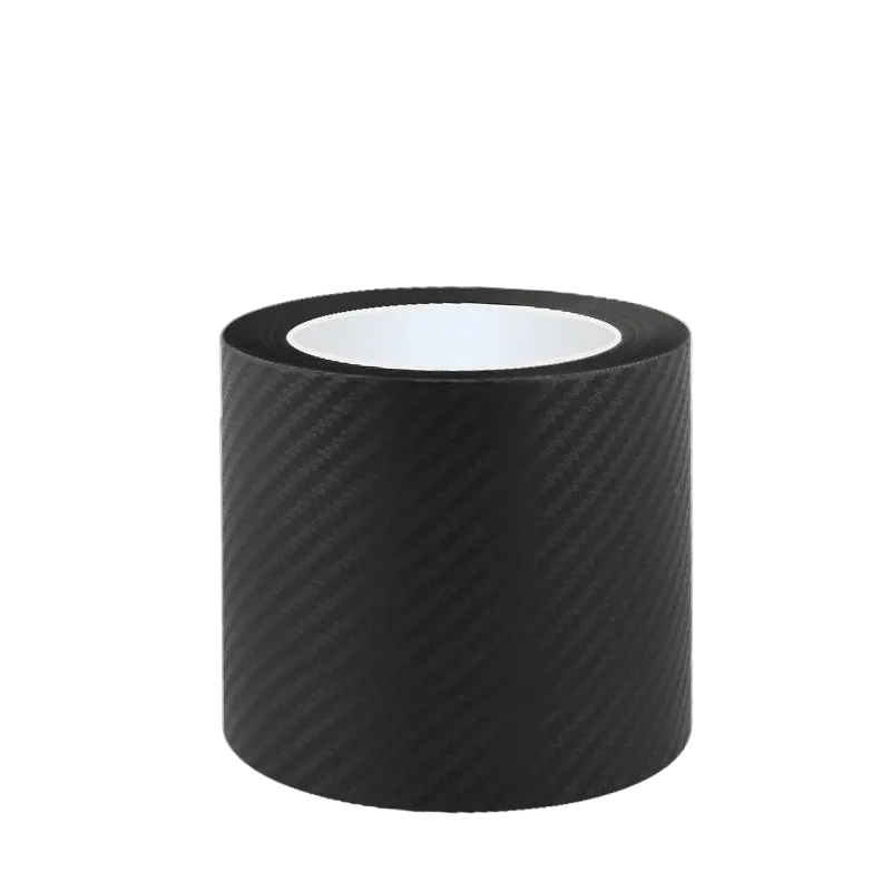 Tejesa 3D Carbon Fiber Car Threshold Protection Waterproof Anti Scratch Black Nano Sticker for Car Body DIY Automotive Protective Film