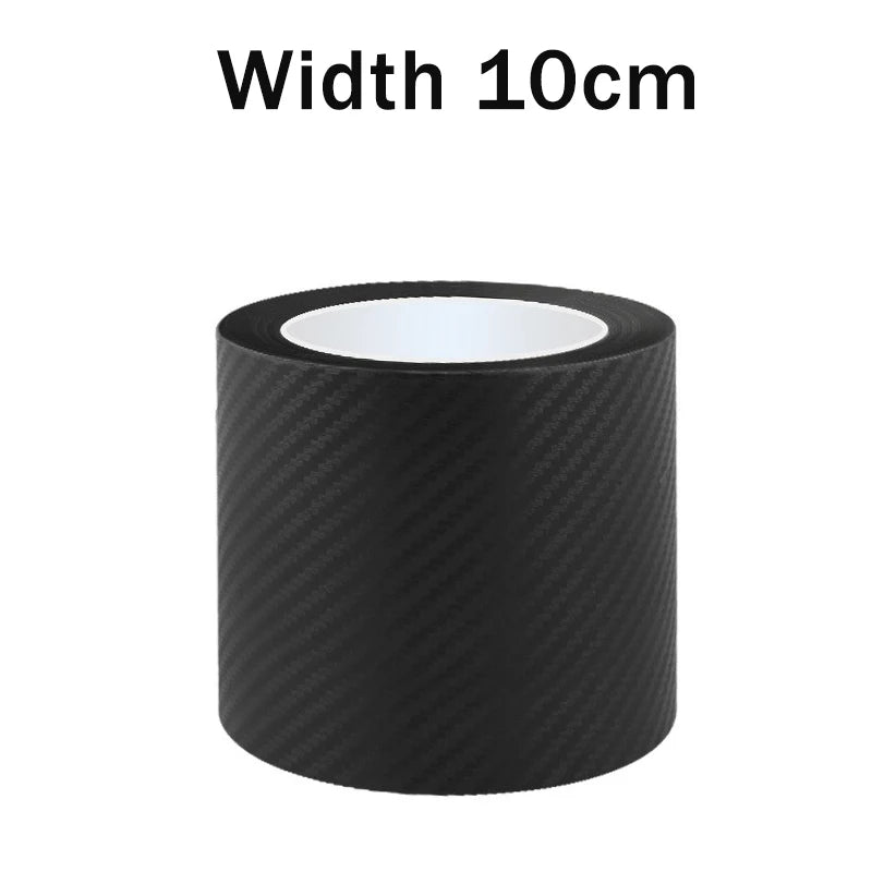 Tejesa 3D Carbon Fiber Car Threshold Protection Waterproof Anti Scratch Black Nano Sticker for Car Body DIY Automotive Protective Film