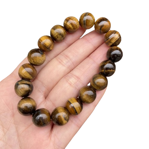 Hemasa Natural Stone  Tiger Eye Beads  Bracelet  in different Sizes