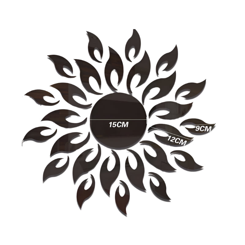 Hemasa Mirror Sun  Flower room decor Art Removable Wall Sticker