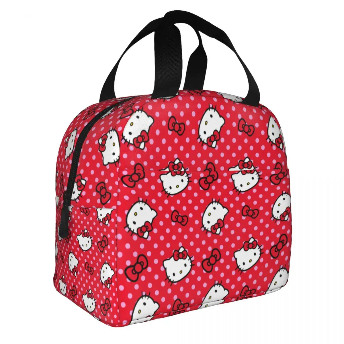 Custom Sanrio Hello Kitty Insulated Lunch Bag for Work School Leakproof Thermal Cooler Lunch Box Women  Food Container Tote Bags