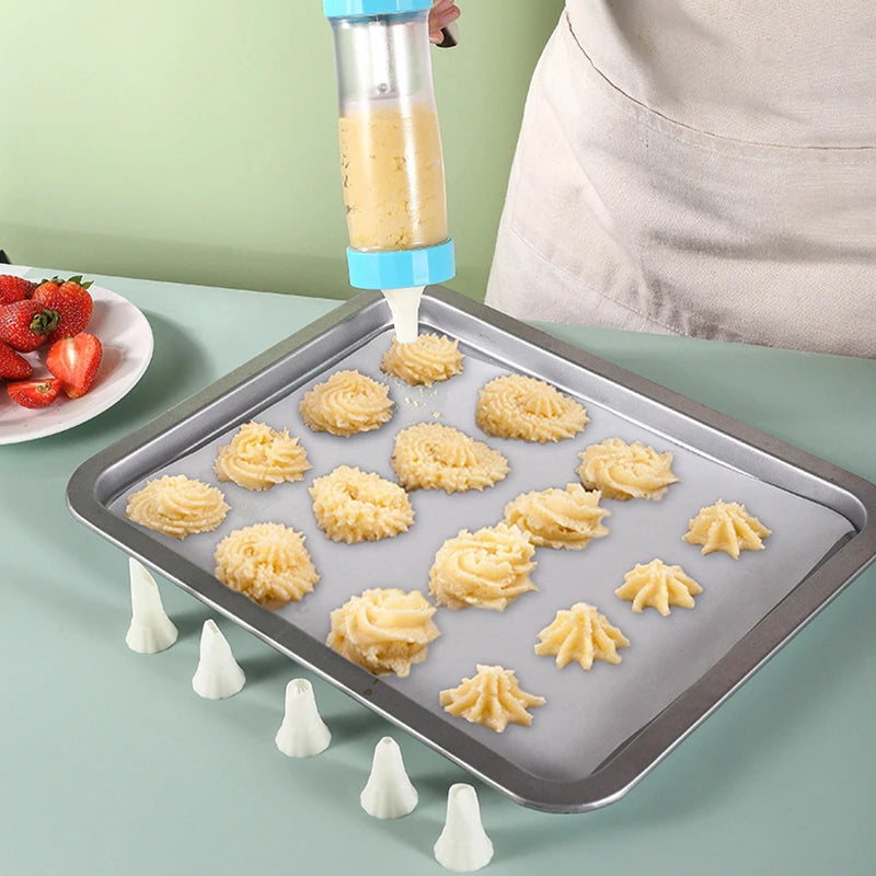 Tejesa 23Pcs Cookie Press Icing Decorator Plastic DIY Cake Cream Decor Making Machine Nozzles Mold Biscuit Maker Kitchen Baking Tools