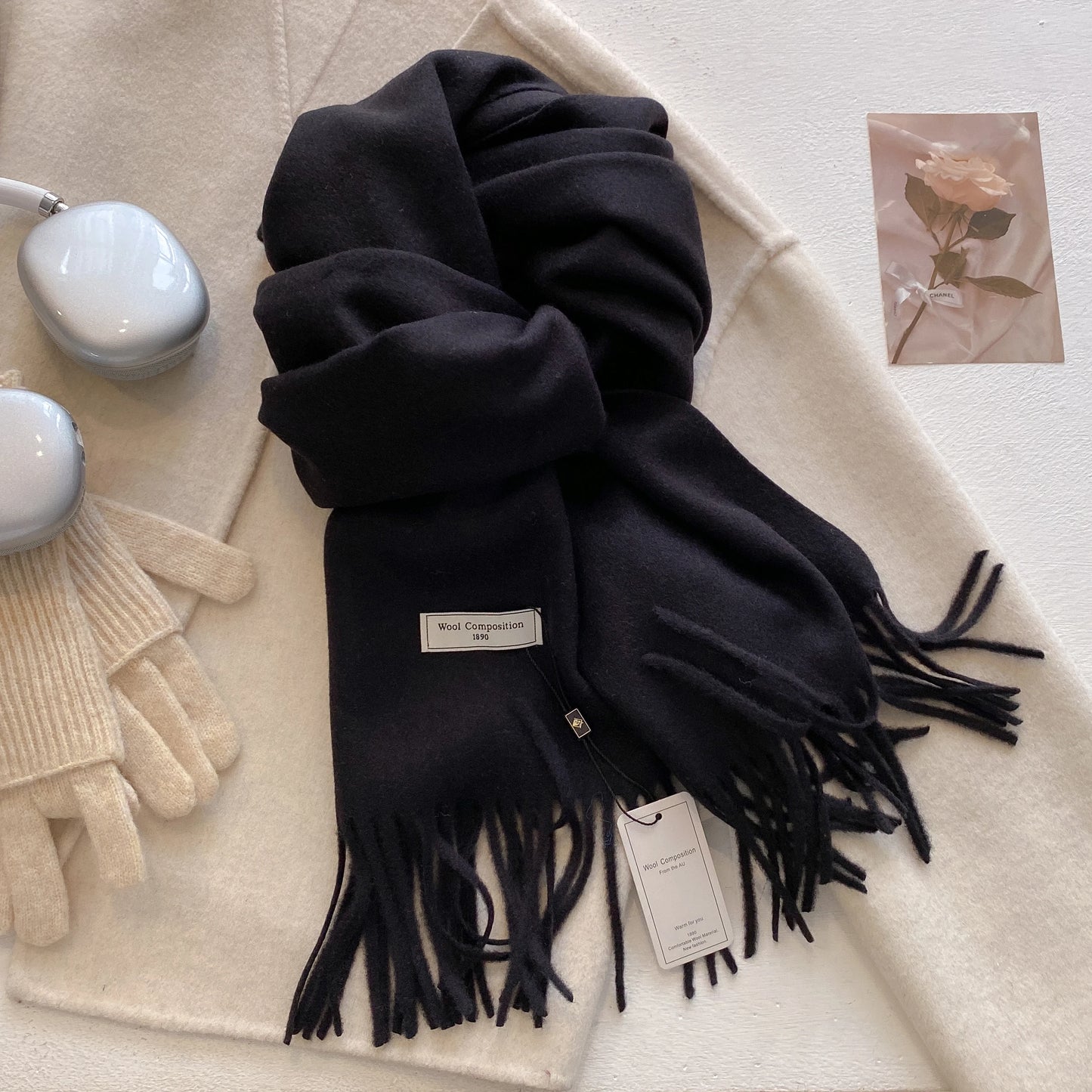 New 26 Color Winter Scarf For Women Long Warm Cashmere Scarves Hijab Solid Lady Shawl Wrap Female Pashmina Bandana Head Scarfs