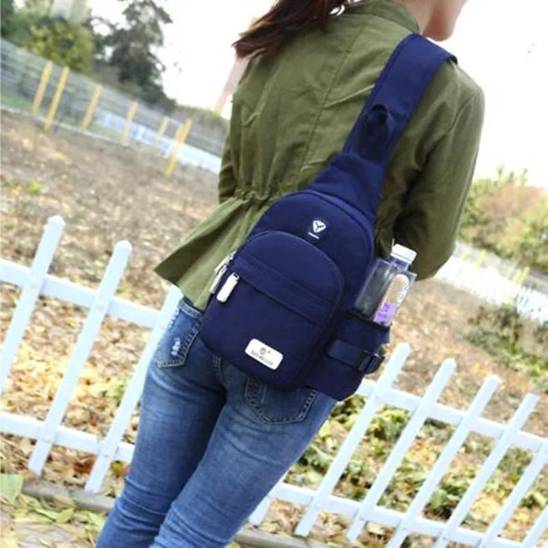 Hemasa Short Trip Messengers Bag Women Shoulder Bags Oxford Crossbody Bags Multi-pocket Sling Chest Bag School Summer