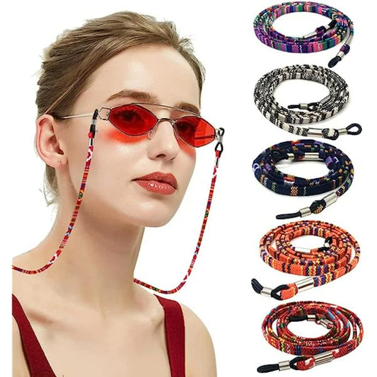 Bohemia Multicolor Sunglasses Neck Cord Strap Eyeglass Glasses String Lanyard Holder for Reading Glasses Eyewear Spectacles