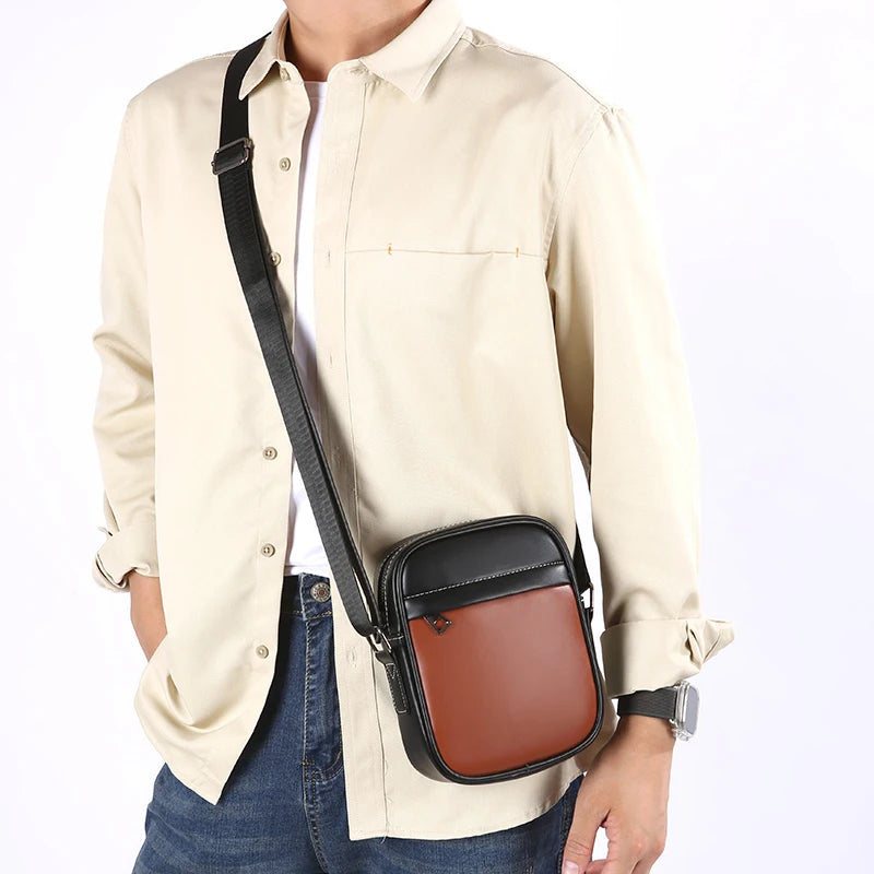 Tejesa Soft PU Leather Male Small Shoulder Bag /Men's Handbag