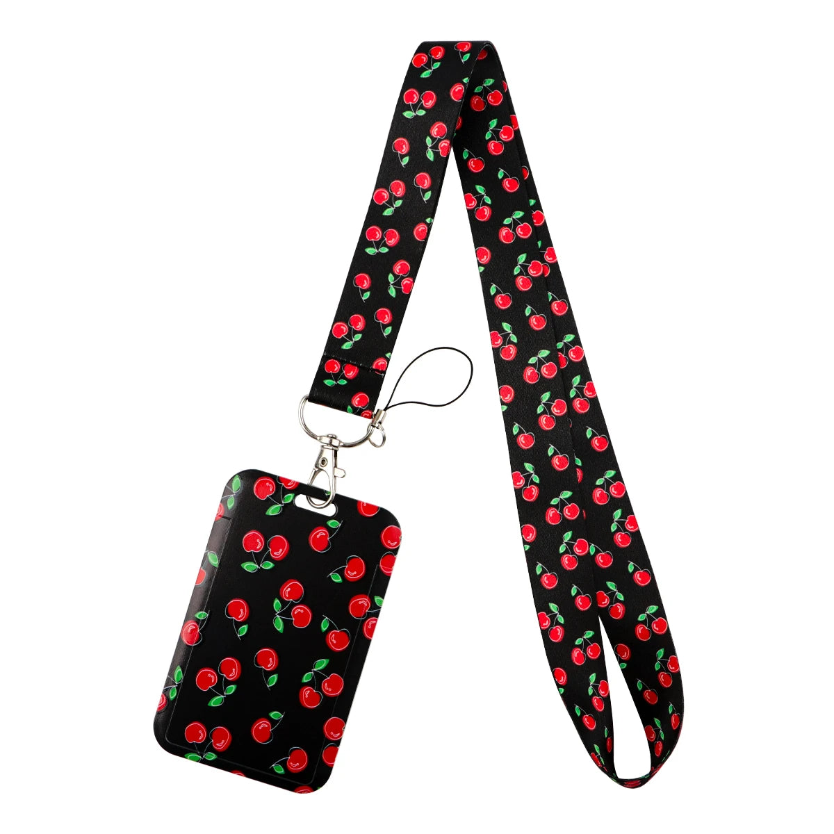 Strawberry Cell Phone Lanyard Neck Strap Hanging Lanyards for Keys ID Card Employee Card Badge Holder Leaf Neck Strap