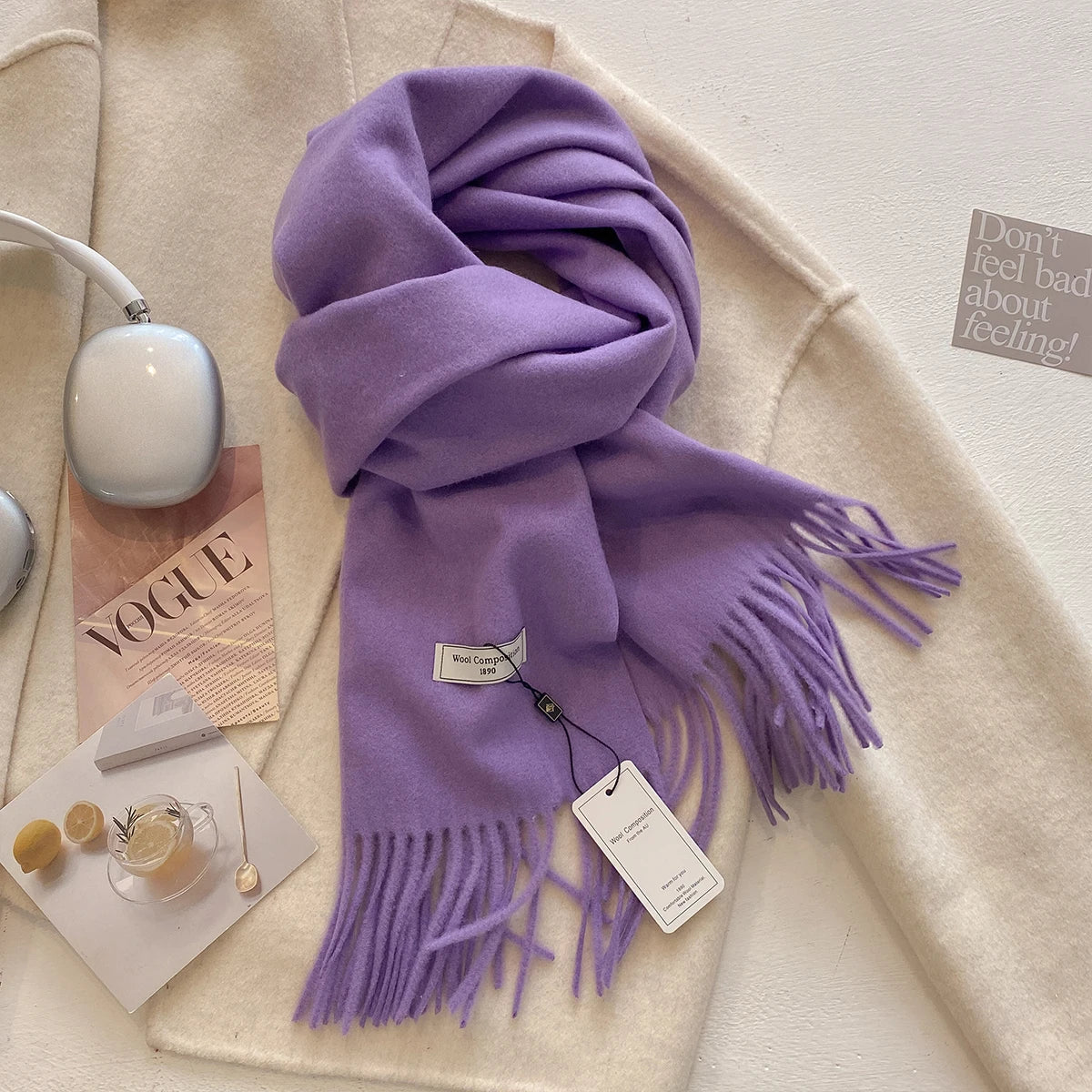 New 26 Color Winter Scarf For Women Long Warm Cashmere Scarves Hijab Solid Lady Shawl Wrap Female Pashmina Bandana Head Scarfs