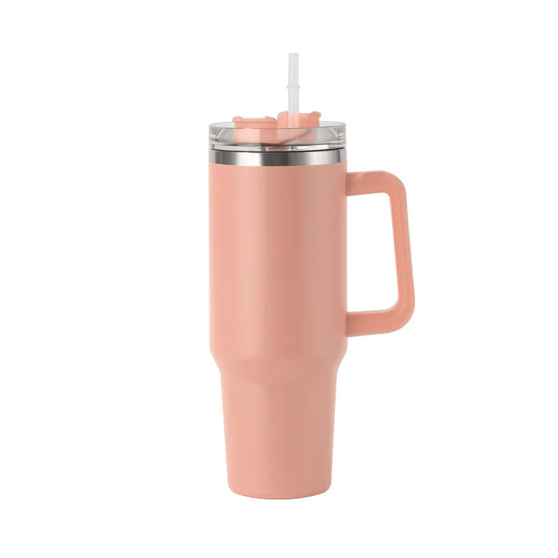 Hemasa 40oz Stainless Steel Insulated Water Bottle With Handle Drinking Cups Keeps Cold Tumbler With Lid Straw Mug for Summer Outdoor