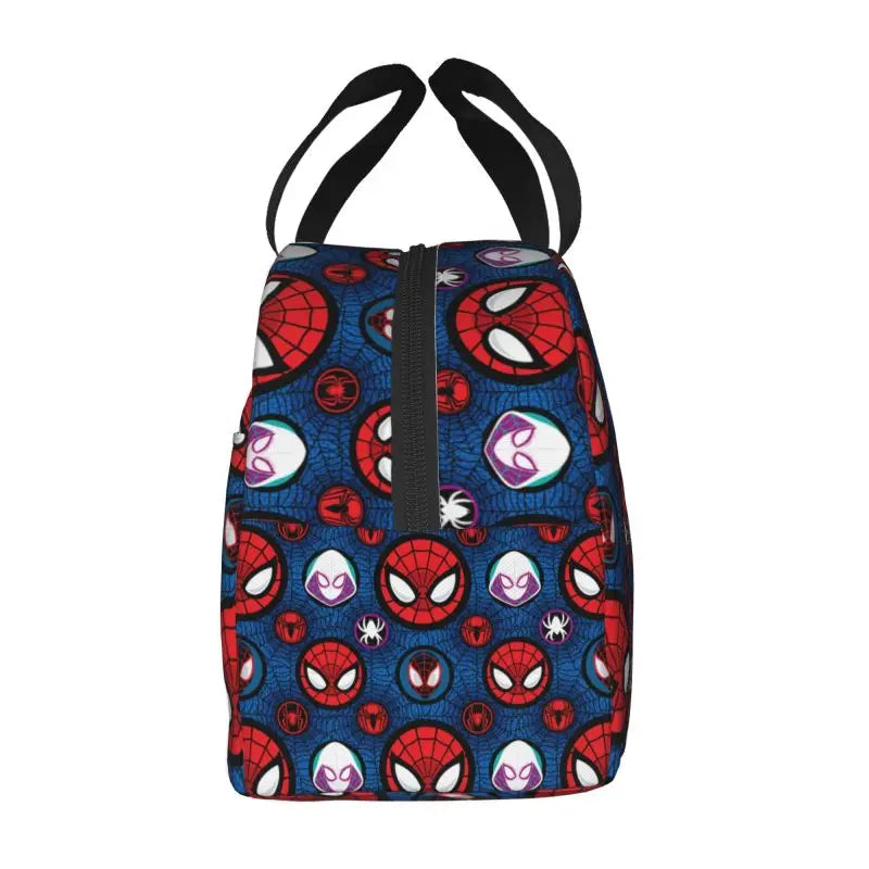 Custom Spider Man Lunch Bag Portable Cooler Thermal Insulated Lunch Box for Outdoor Camping Travel Multifunction Food Bento Box