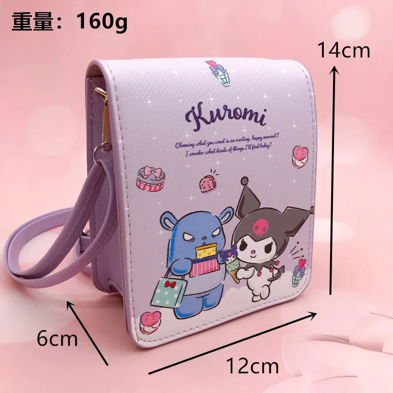 Hello Kitty Shoulder Bag Girls Gifts Sanrio Bags Melody Pudding Cinnamoroll Kuromi Little Twin Stars Crossbags Cute Coin Purses