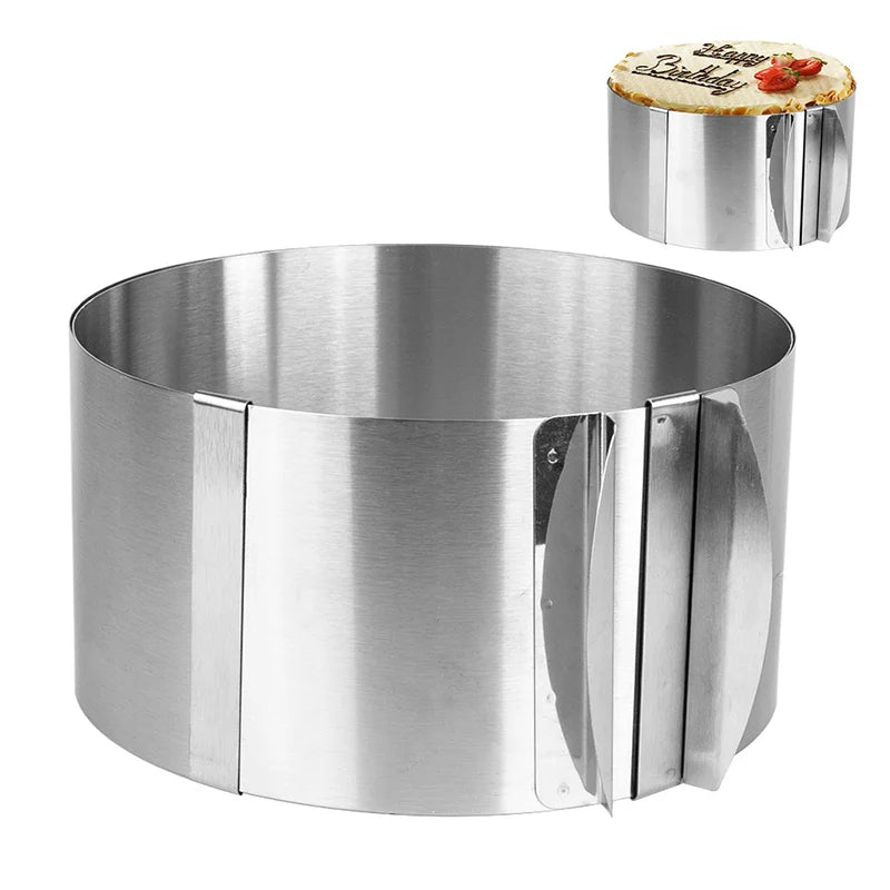 Hemasa Adjustable Mousse Ring & Cake Collar Surround Film Lining Ring Molds