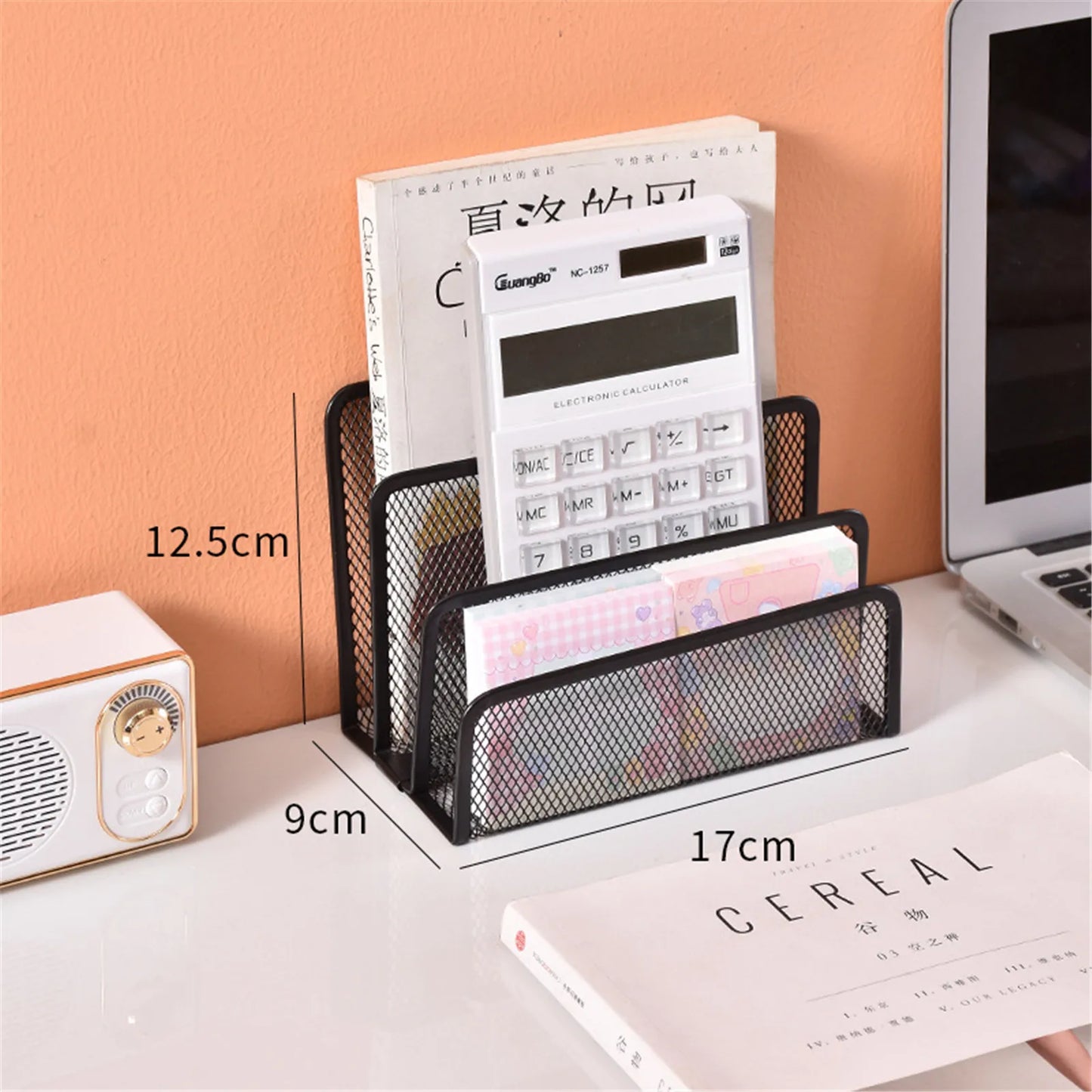 Three-layer Metal Iron Mesh Holder for Magazine Document Papers Trays Notebook Stand Rack Desk File Book Rack Organizer Office