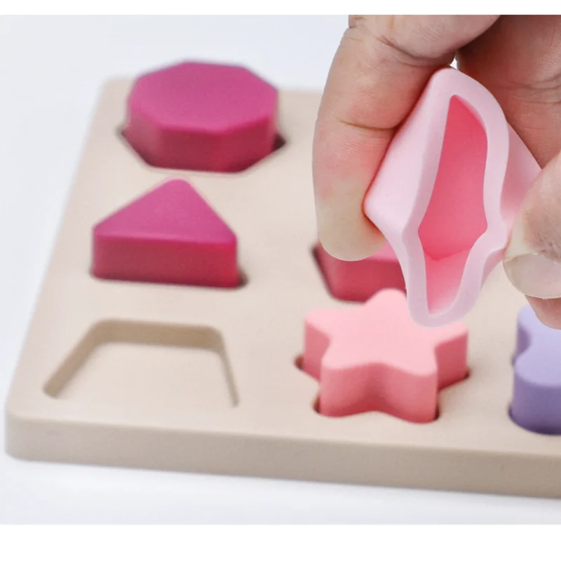 Hemasa Silicone Puzzle Montessori Toys for Baby Kids /Geometry Shape Matching Games  For Kids