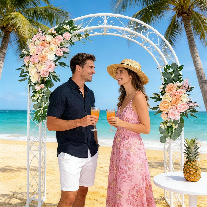 Tejesa Artificial Flower Arch for Home Decoration/Wedding/ Festival, Hotel and Auditorium