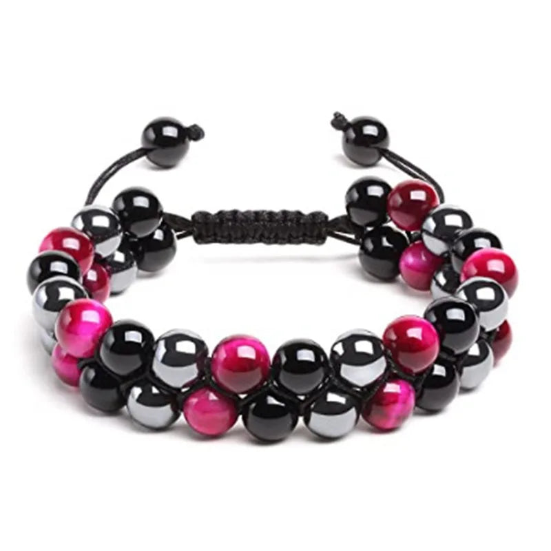Hemasa   tiger eye handmade double-layer adjustable bracelet