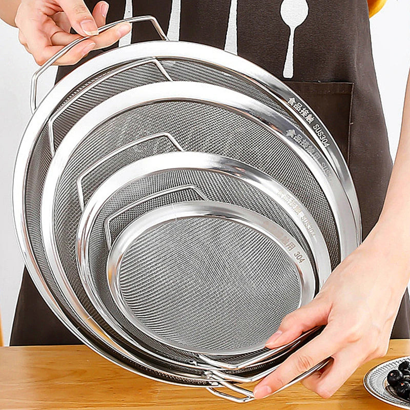 Hemasa Stainless Steel  Mesh Strainer Basket with Double Handles