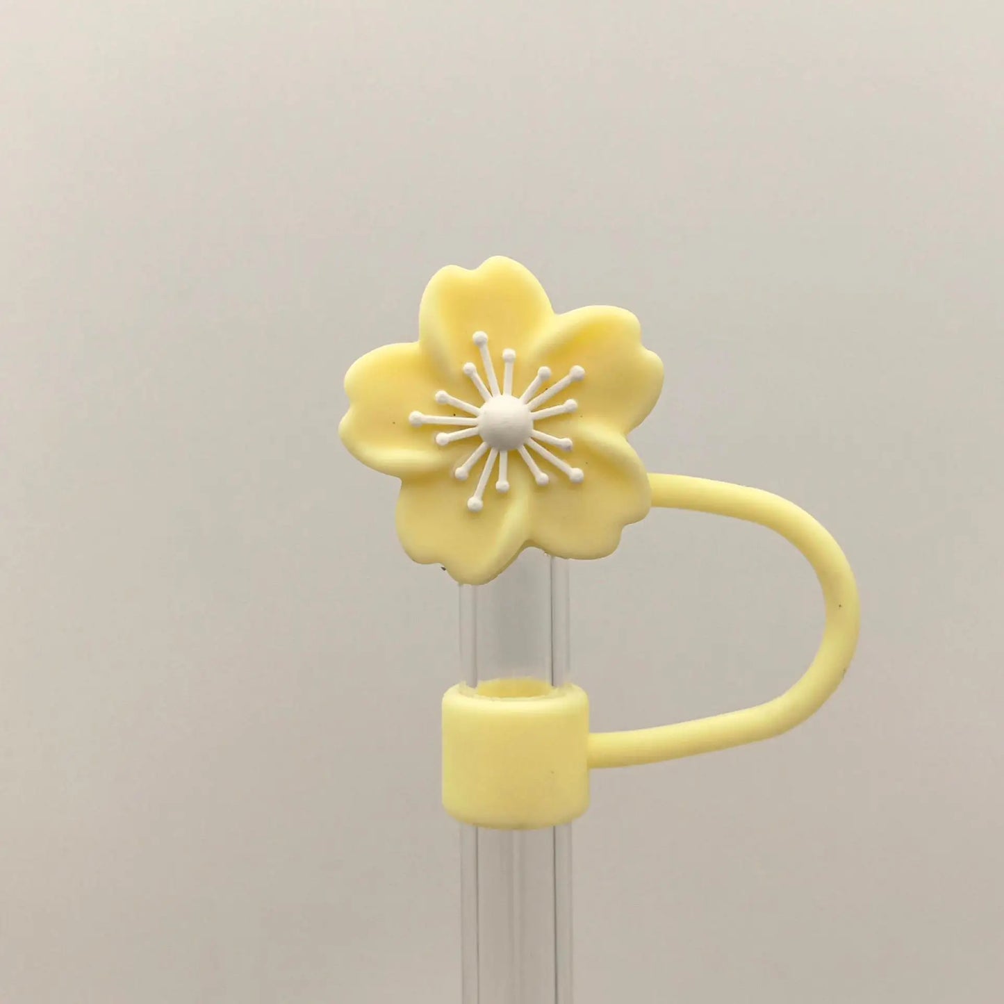 Flower Straw Cover Caps Silicone Straw Tips Lid 10mm Reusable Dust-Proof Straw Topper For Stanleys Cup Party Decor