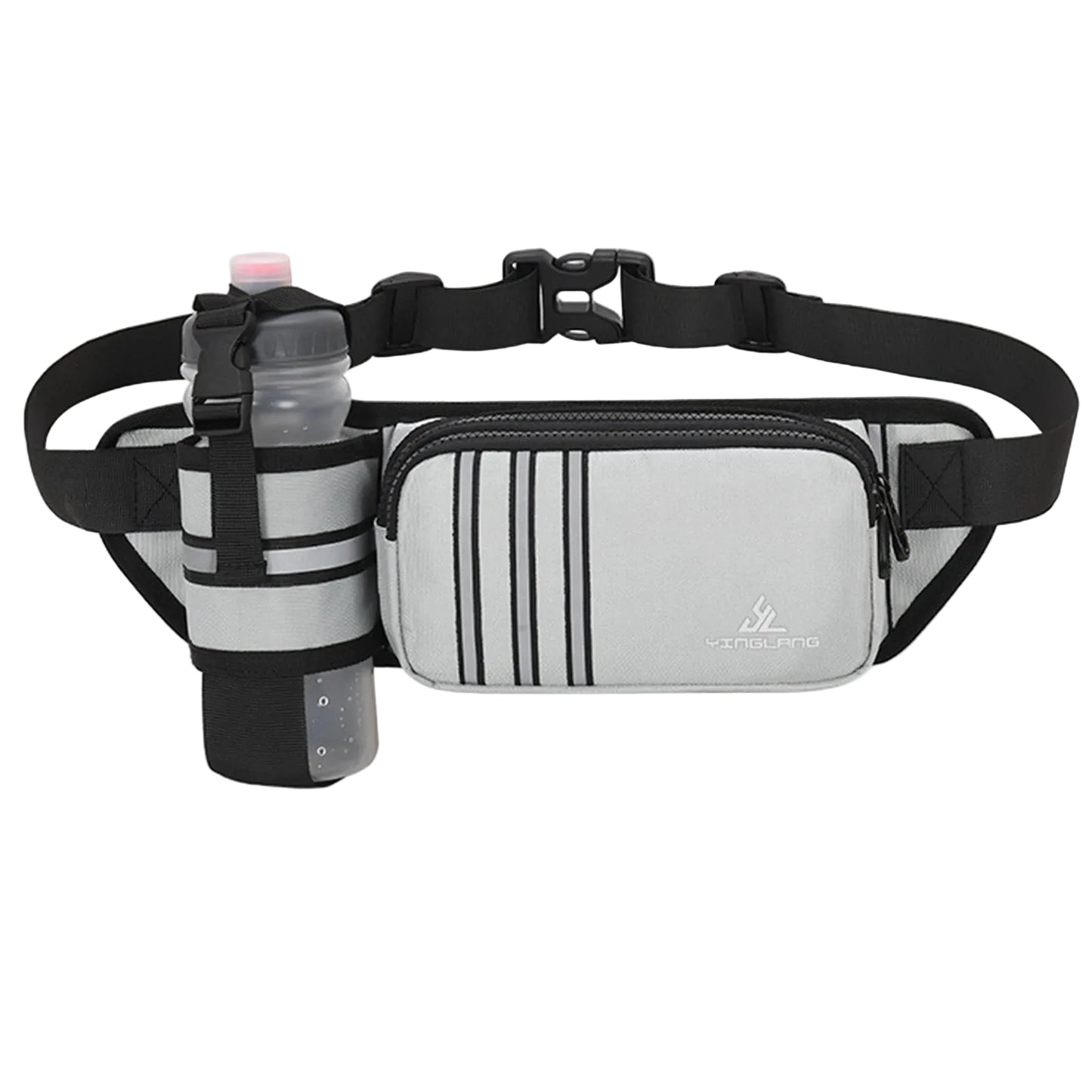 Tejesa Running Waist Bag,Sports Fanny Pack With Water Bottle Holder,Adjustables Strap Waist Bag,For Outdoor Camping Hiking