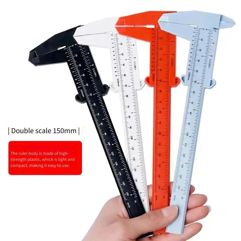 Hemasa 2Pcs Vernier Caliper/Plastic Caliper/Plastic Vernier Caliper, Student Caliper,Experimental Measurement Tool