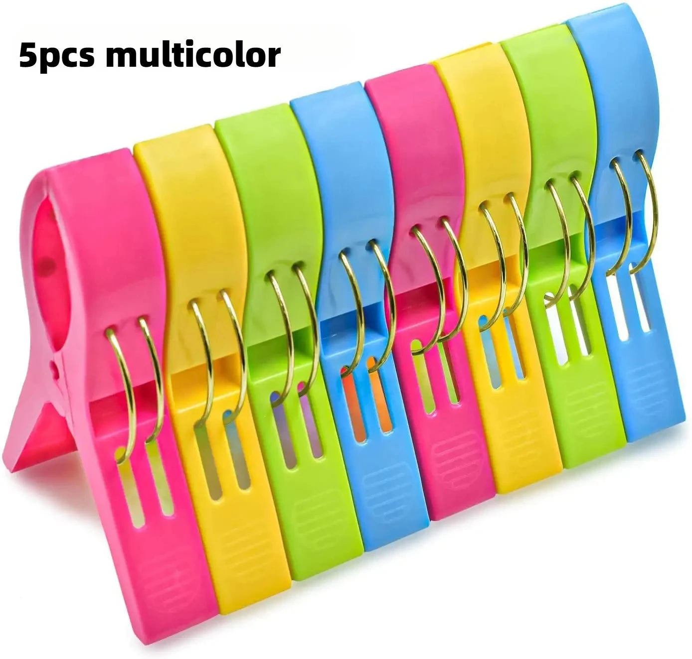 Beach Towel Clips Chair Clips Towel Holder,Plastic Clothes Pegs Hanging Clip Clamps, Yellow,blue,green,red