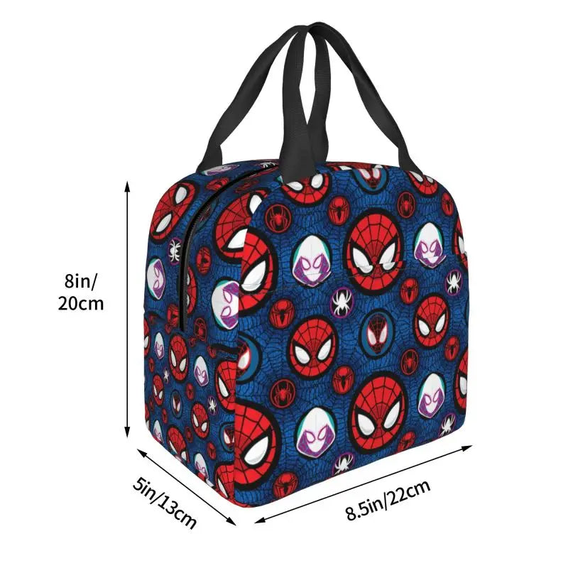 Custom Spider Man Lunch Bag Portable Cooler Thermal Insulated Lunch Box for Outdoor Camping Travel Multifunction Food Bento Box