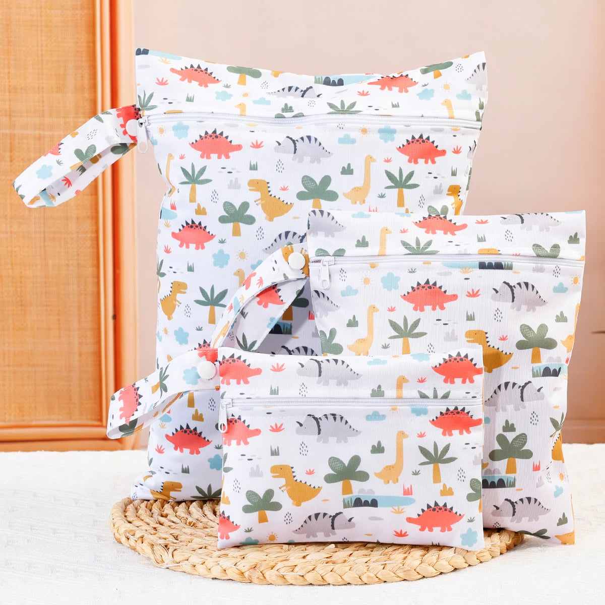 Tejesa 3pcs Set Washable Reusable Baby Blanket Storage Bag /Easy Carry Multifunctional Travel Bag
