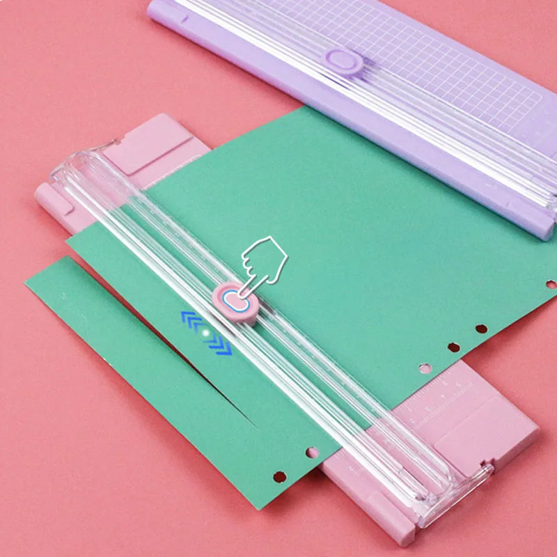 Hemasa A4 Paper Trimmer with Security Safeguard & Side Ruler Portable Straight Edge Cutter for Scrapbooking Craft Paper, Photos, Label