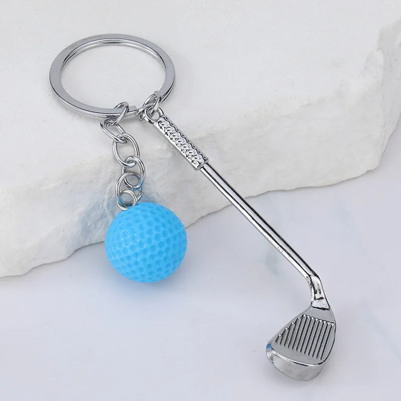 Tejesa Mini Golf Ball Pendant Keychain Cute Sport Keyring Key Chain Gifts for Teenager