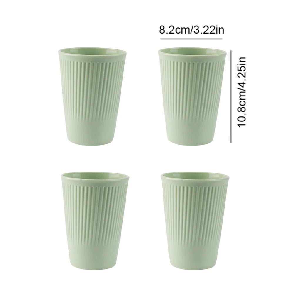 4/16Pcs Wheat Straw Ramen Bowl Tableware Dishes Full Tableware Of Plates Bowl Dinner Dishes Set Camping Tableware Dishes Set