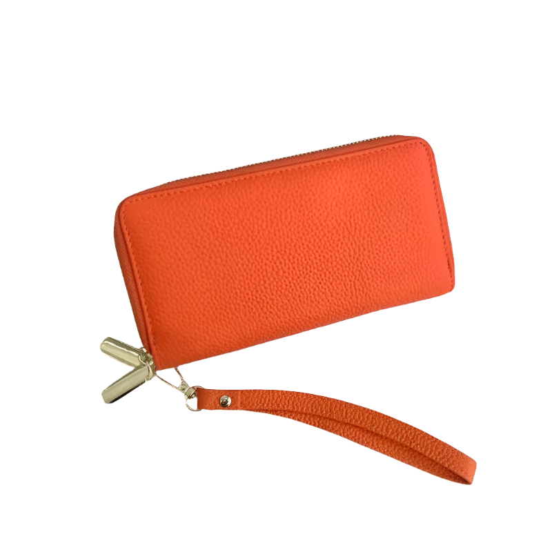 Hemasa Leather Womens Wallet Cow Leather Double Zip Clutch Bag Business Casual Long Purse Female Multi Card Holder Wallet