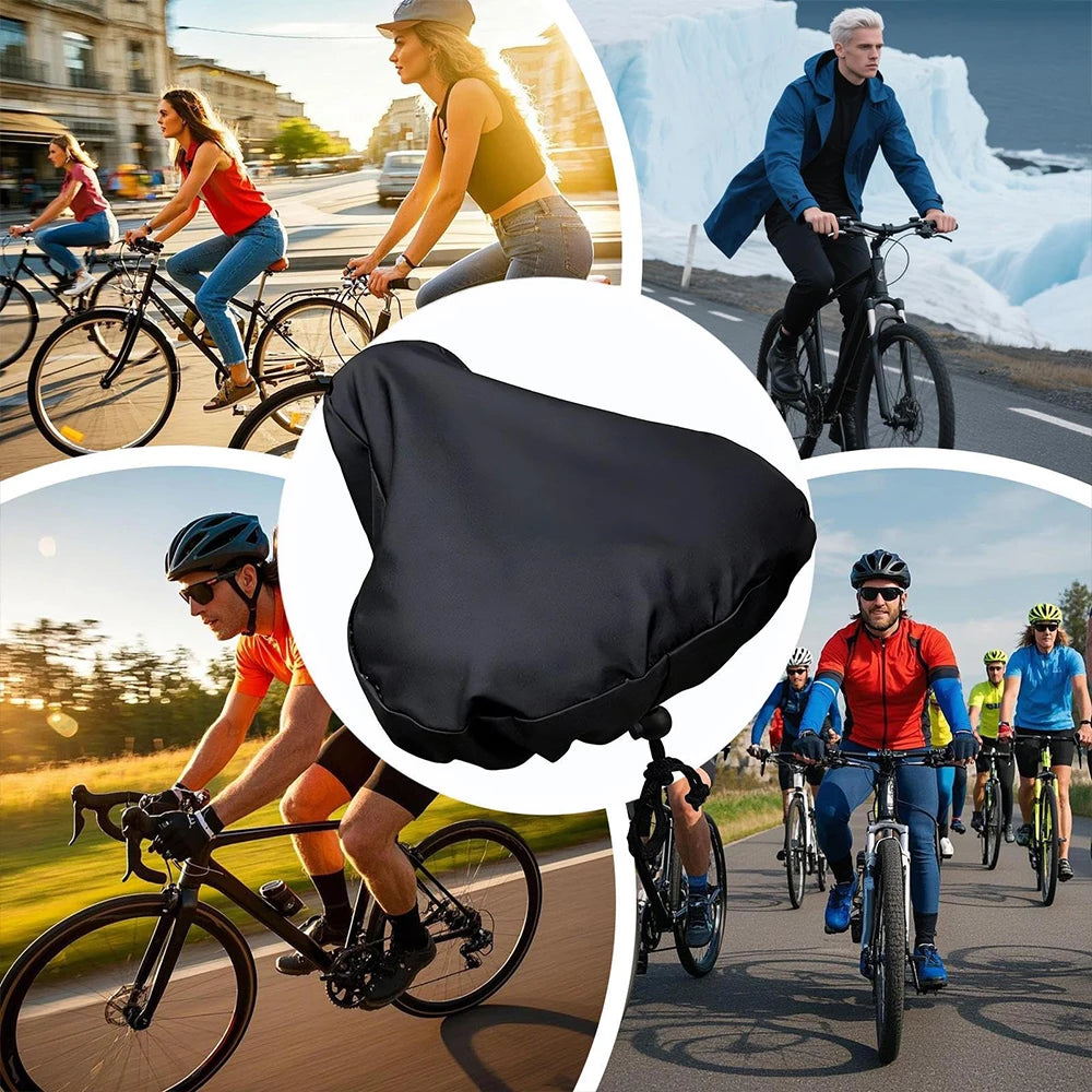 Tejesa 1pc Bicycles Saddle Seat Rain Cover Oxford Cloth Dust-proof Cushion Protector Replacing Outdoor Biking Guard